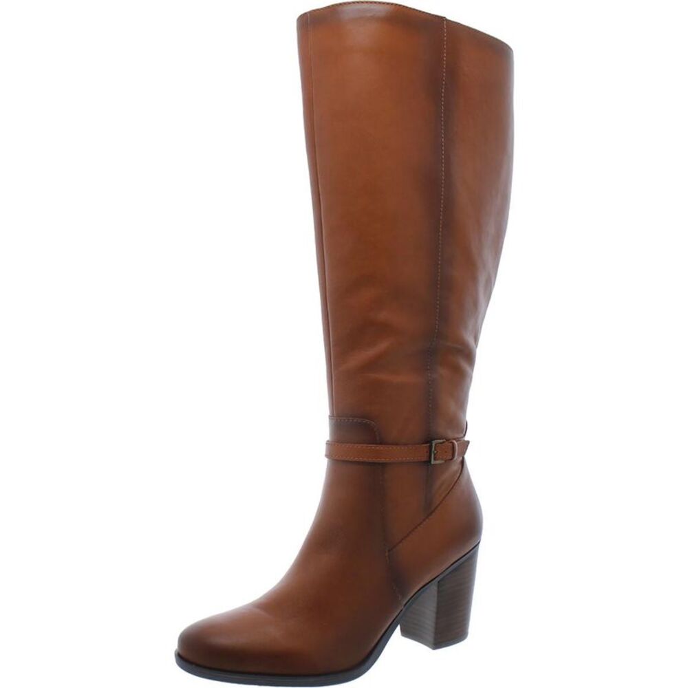 SOUL Naturalizer Uptown Brown Faux Leather Knee-High Boots (wide calf) NWT